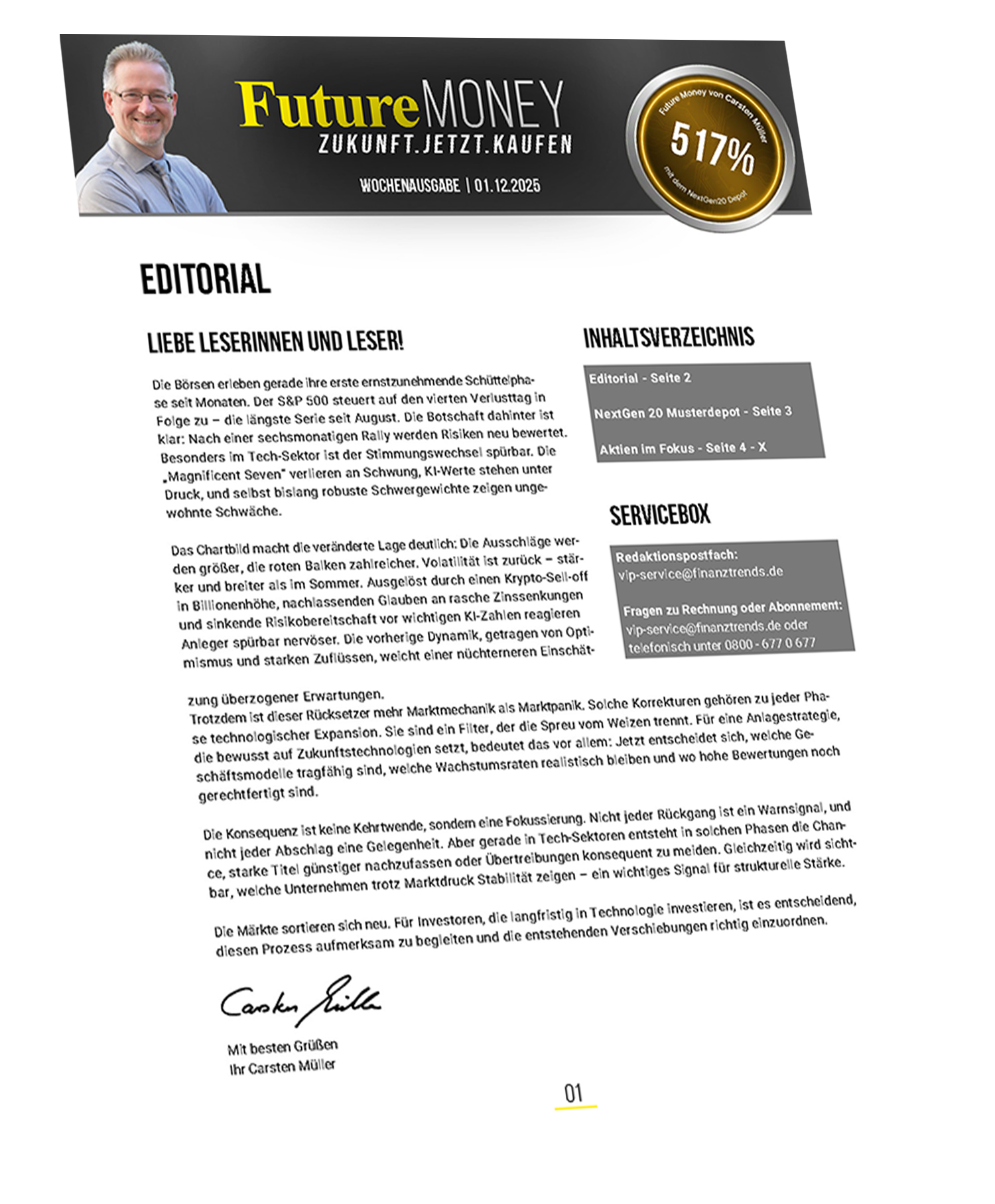 NextGen-20-Aktien Liste